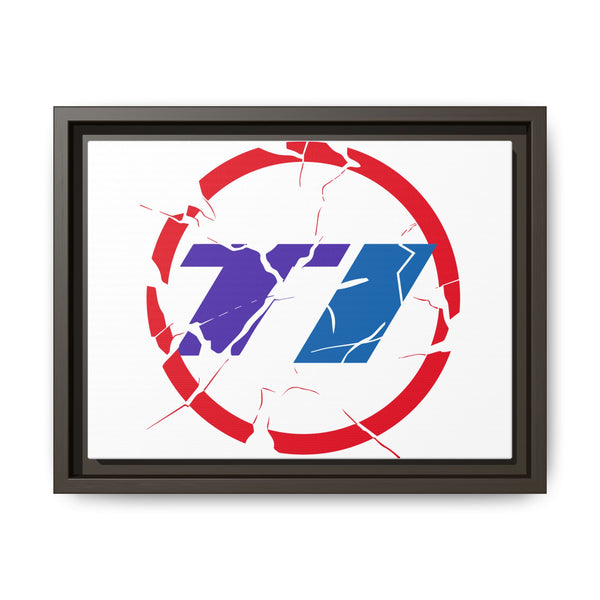 TI Framed Multi-Color Canvas Art - Bold Crack Design