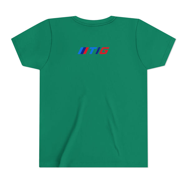 TI Youth Short Sleeve Tee - Cool Cracked Logo Design