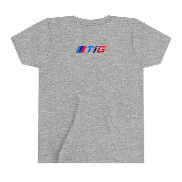 TI Youth Short Sleeve Tee - Cool Cracked Logo Design