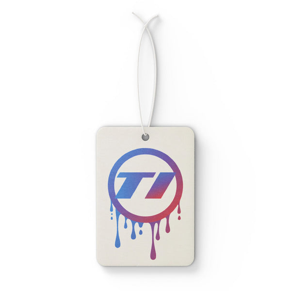 Vibrant Car Air Freshener with Dripping Color Design