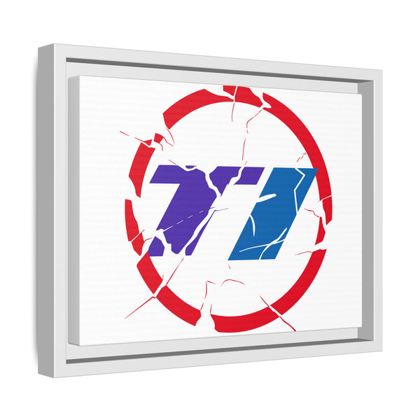 TI Framed Multi-Color Canvas Art - Bold Crack Design