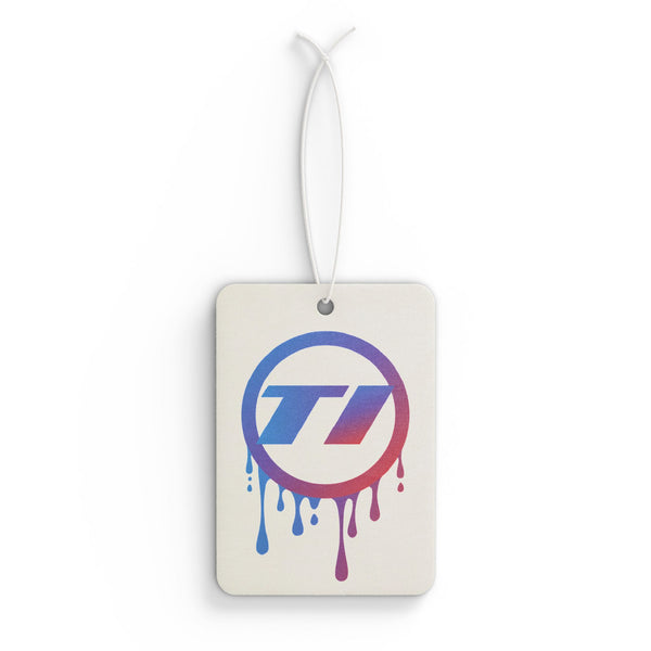 Vibrant Car Air Freshener with Dripping Color Design