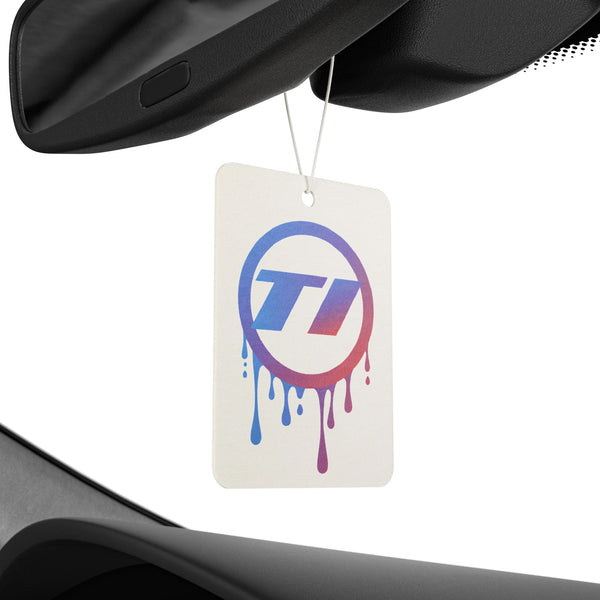 Vibrant Car Air Freshener with Dripping Color Design