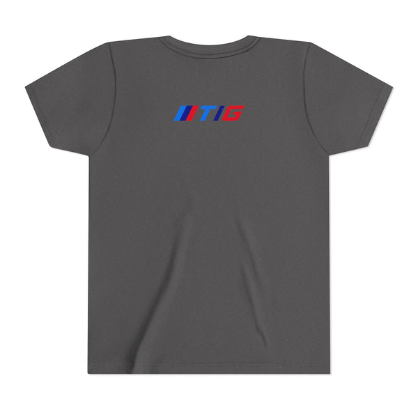 TI Youth Short Sleeve Tee - Cool Cracked Logo Design