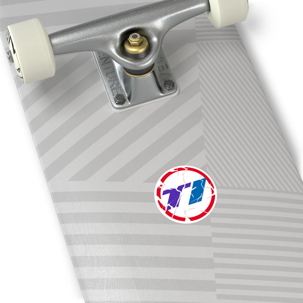 Cracked Design Round Stickers for Indoor/Outdoor Use