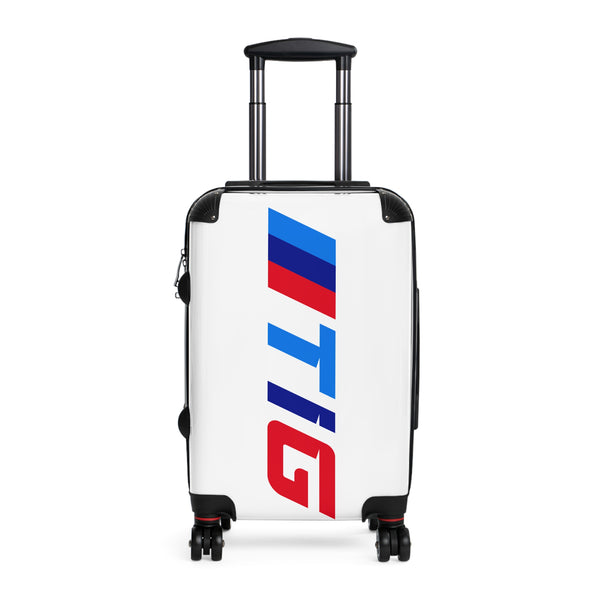 Tuner Imports Stylish Rolling Suitcase with Bold White