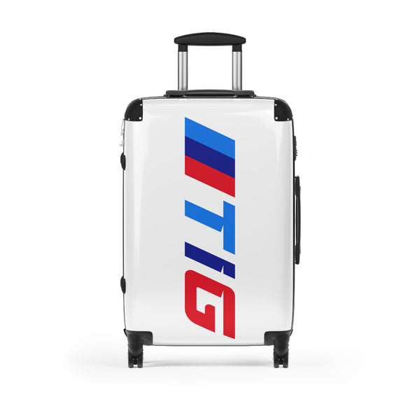Tuner Imports Stylish Rolling Suitcase with Bold White