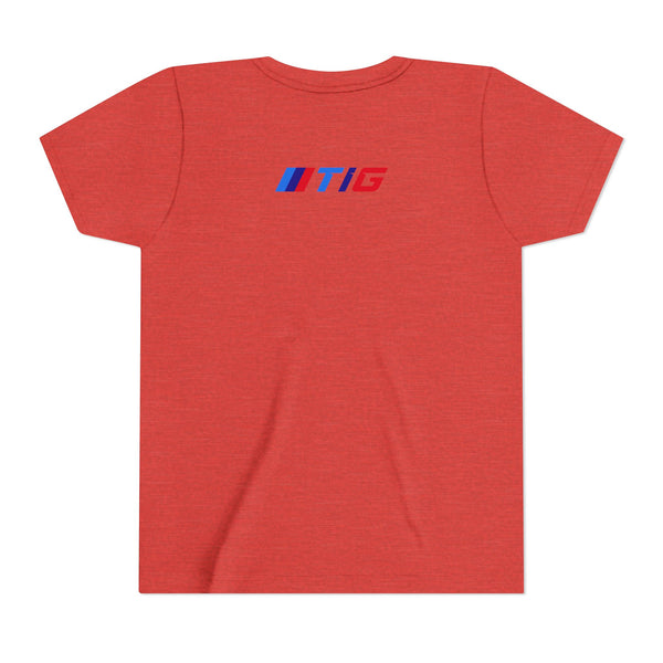TI Youth Short Sleeve Tee - Cool Cracked Logo Design