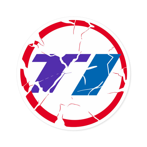 Cracked Design Round Stickers for Indoor/Outdoor Use