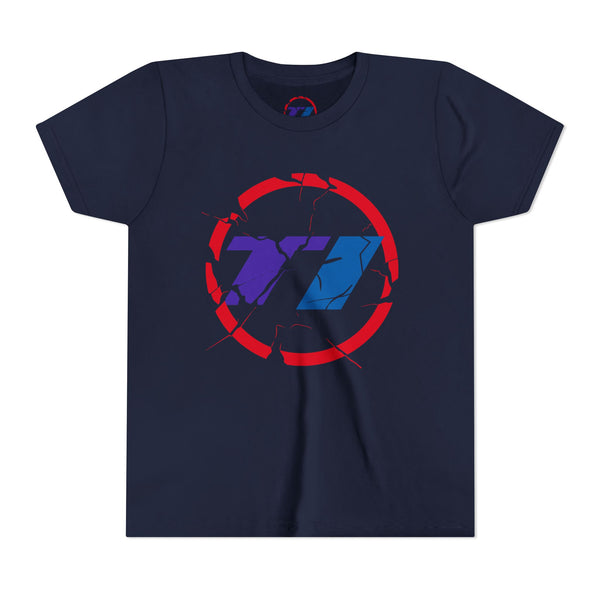 TI Youth Short Sleeve Tee - Cool Cracked Logo Design
