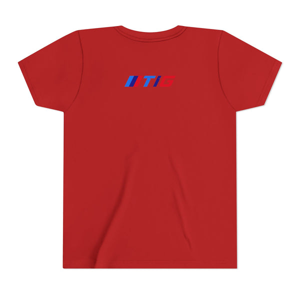 TI Youth Short Sleeve Tee - Cool Cracked Logo Design