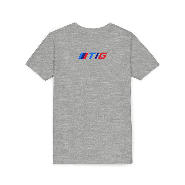 TI Youth Short Sleeve Tee - Cool Cracked Logo Design
