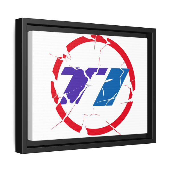 TI Framed Multi-Color Canvas Art - Bold Crack Design