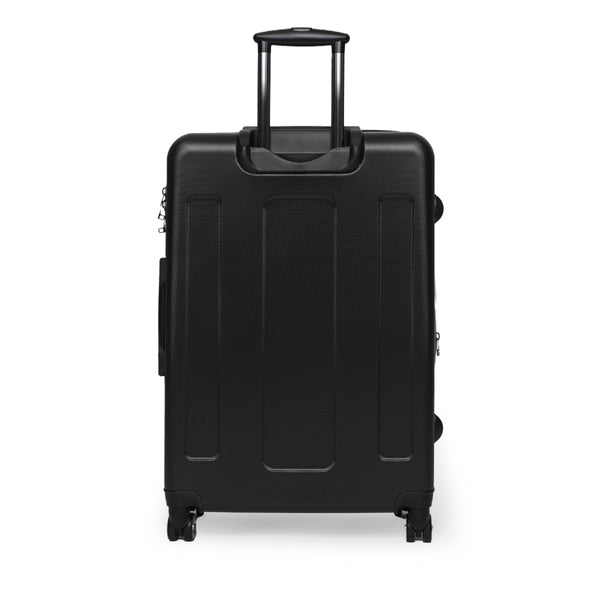 Tuner Imports Stylish Rolling Suitcase with Bold White