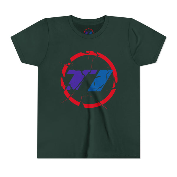 TI Youth Short Sleeve Tee - Cool Cracked Logo Design