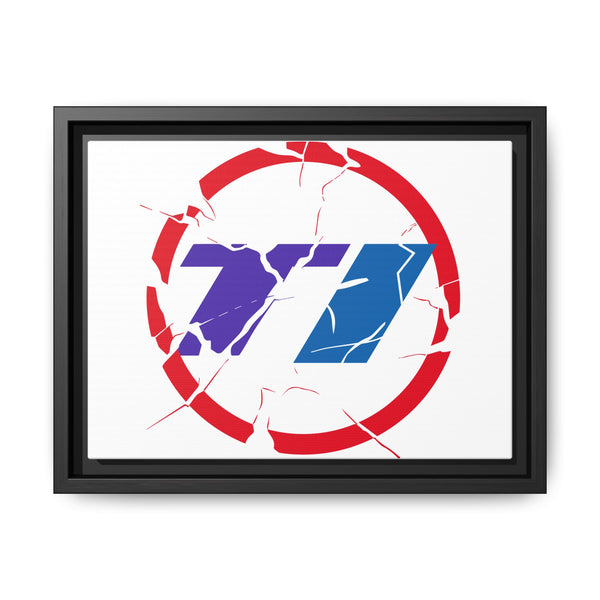 TI Framed Multi-Color Canvas Art - Bold Crack Design