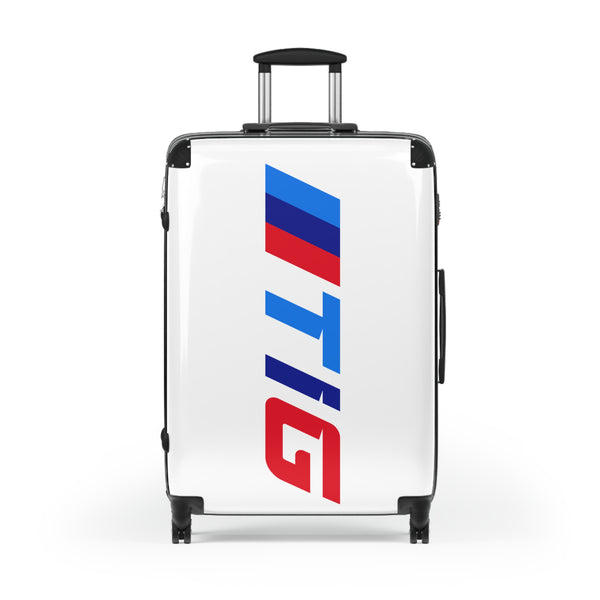 Tuner Imports Stylish Rolling Suitcase with Bold White