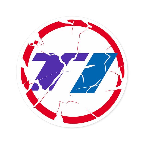 Cracked Design Round Stickers for Indoor/Outdoor Use