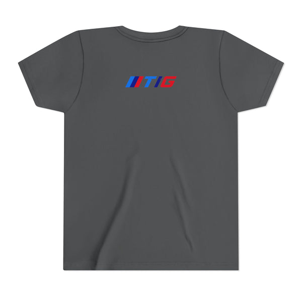 TI Youth Short Sleeve Tee - Cool Cracked Logo Design