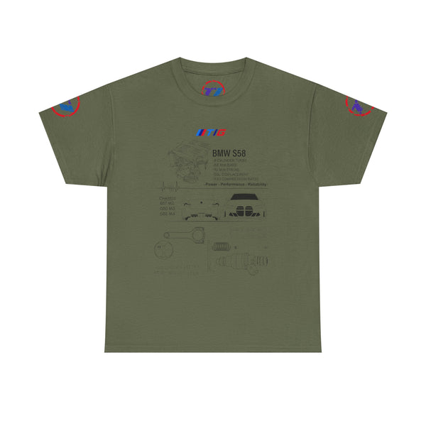 BMW S58 Engine Blueprint Tee