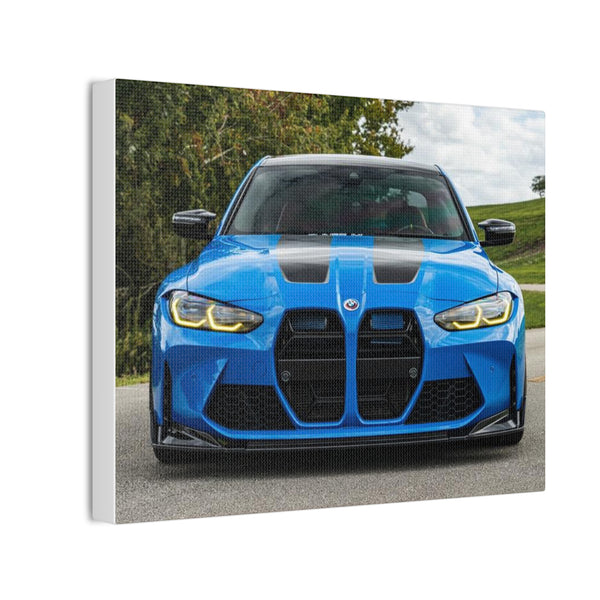 White Voodoo Blue M3 Car Canvas Wall Art