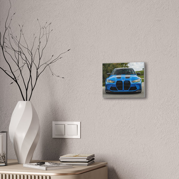 White Voodoo Blue M3 Car Canvas Wall Art