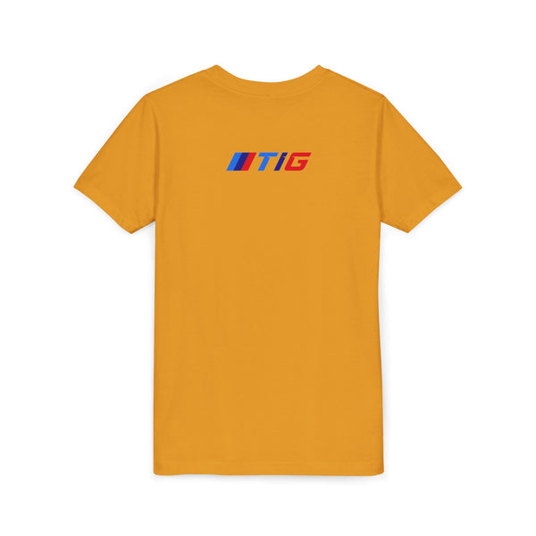 TI Youth Short Sleeve Tee - Cool Cracked Logo Design