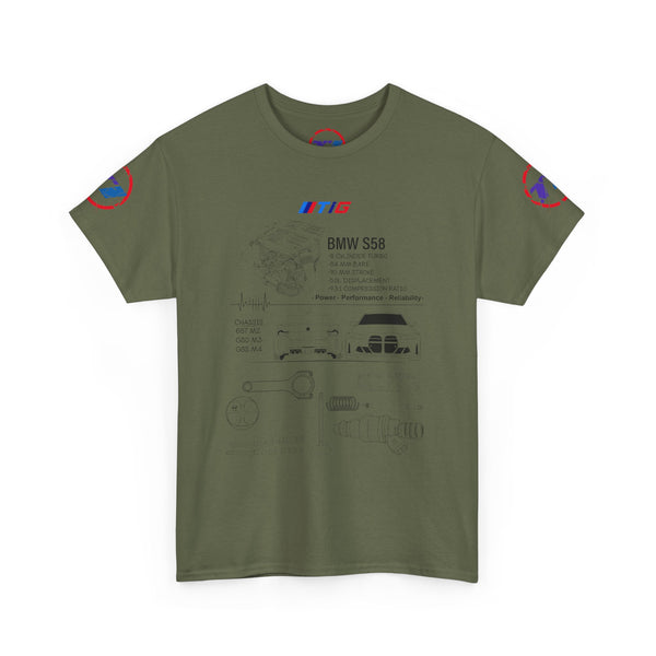 BMW S58 Engine Blueprint Tee
